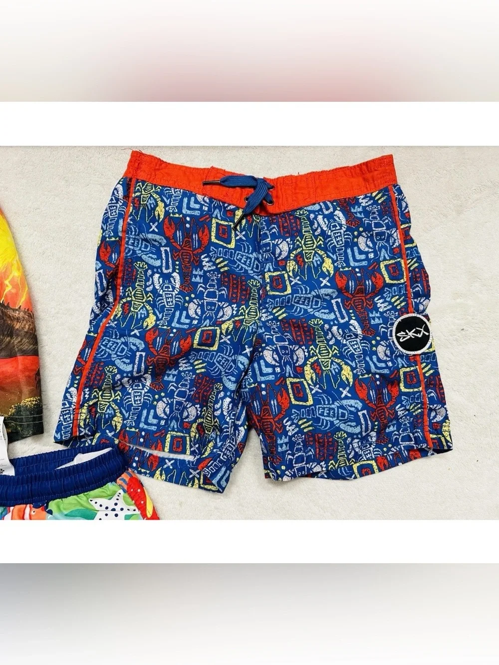 Set Swimming Shorts Boys Size 5/6 Years MiniBoden, Jurassic World Excellent C